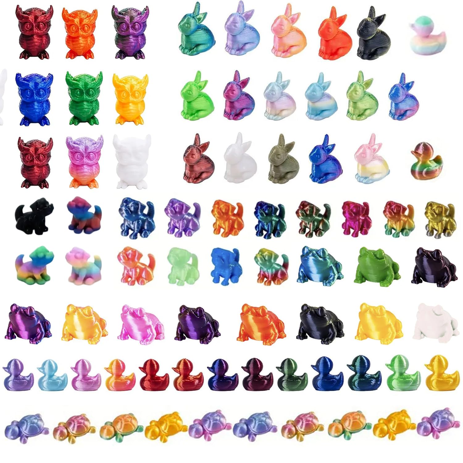 OrgMemory 3D Miniature Animals, 90Pcs, 6 Styles, Mini Animal Figurines, Suitable for Game Reward Creative Home, Party and Desktop Decor - Image 2