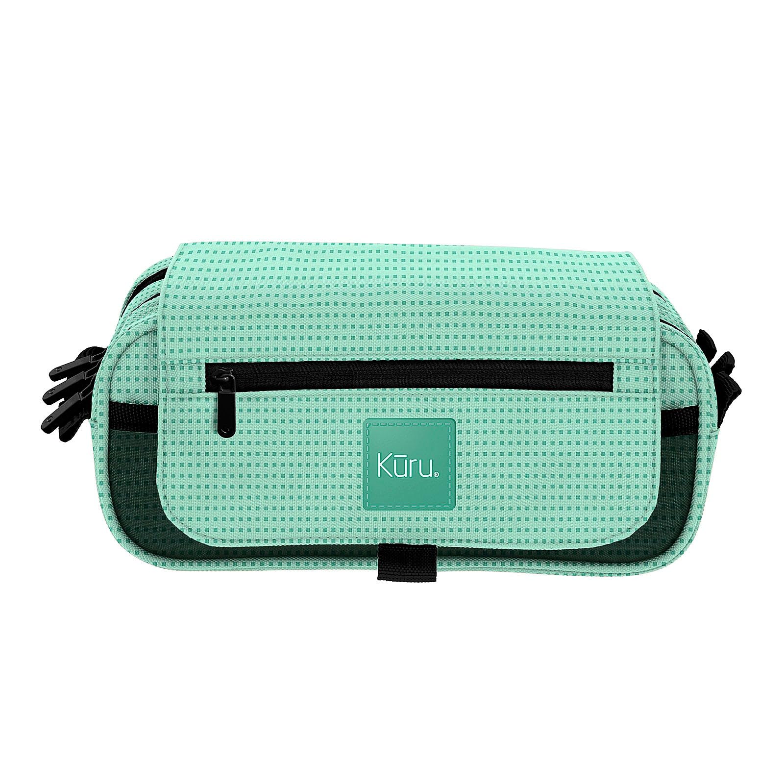 ColePack Kuru - Set di Astuccio Scolastico Triplo con 3 Cerniere e Materiale Scolastico delle Migliori Marche Incluso (Menta)