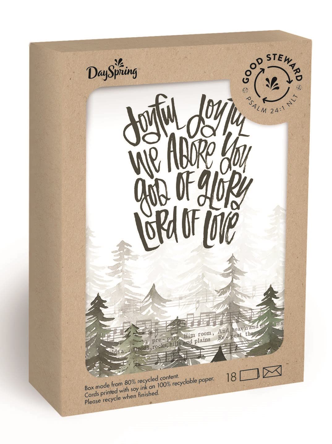 DayspringKatyGirl - Joyful - 18 Good Steward Christmas Boxed Cards & Envelopes, NLT