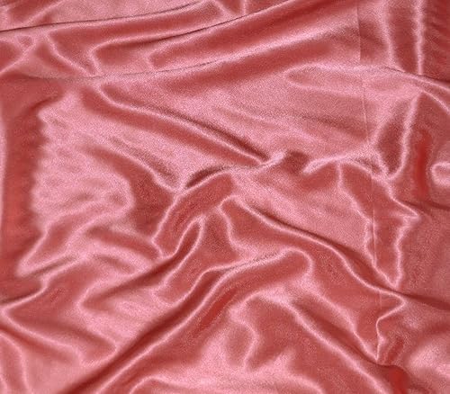 Tela de crepé de satén sólido de 60 pulgadas de ancho vendido por The Yard (Coral)
