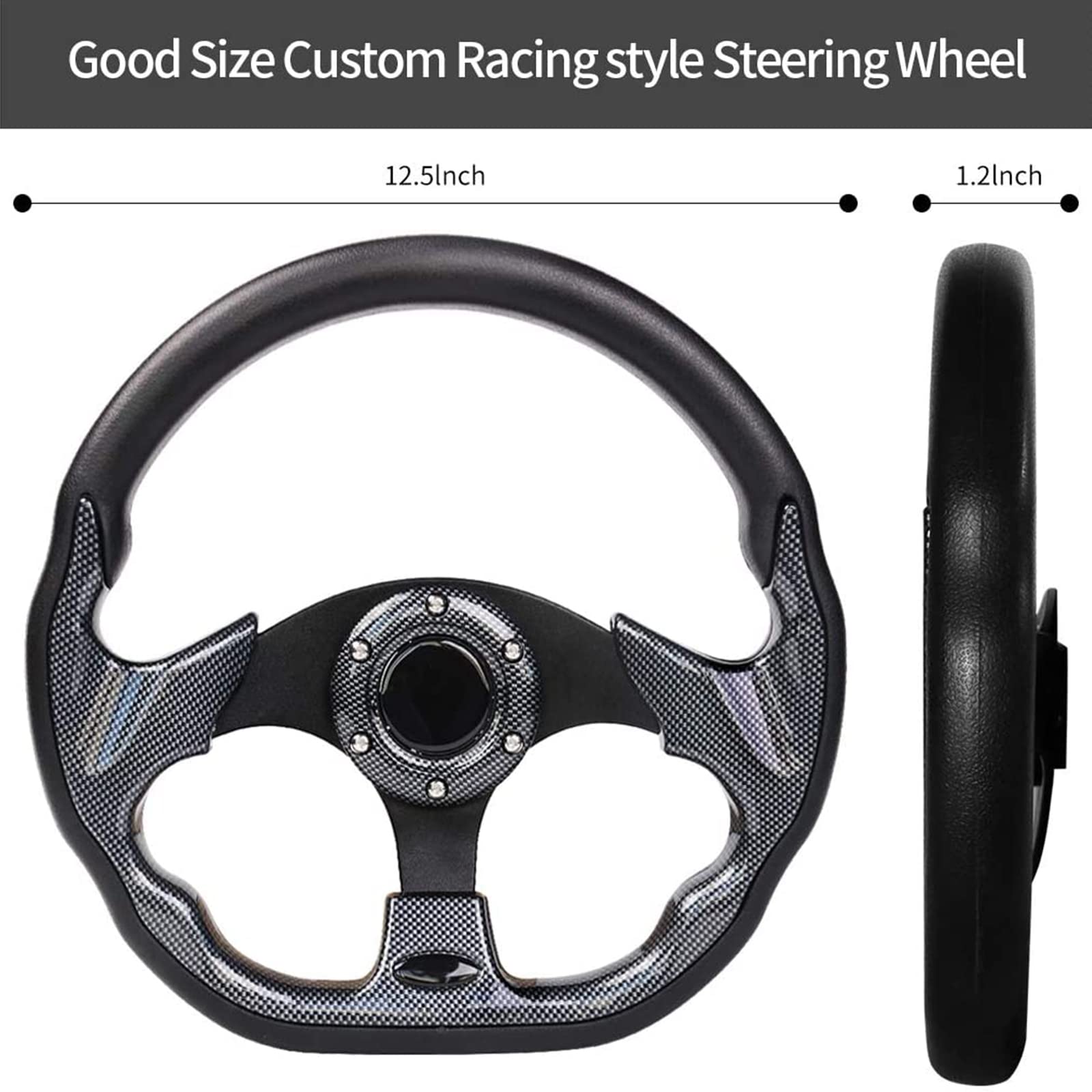 MOSNAI Golf Cart Steering Wheel or Adapter Fit Golf Cart Club Car EZGO