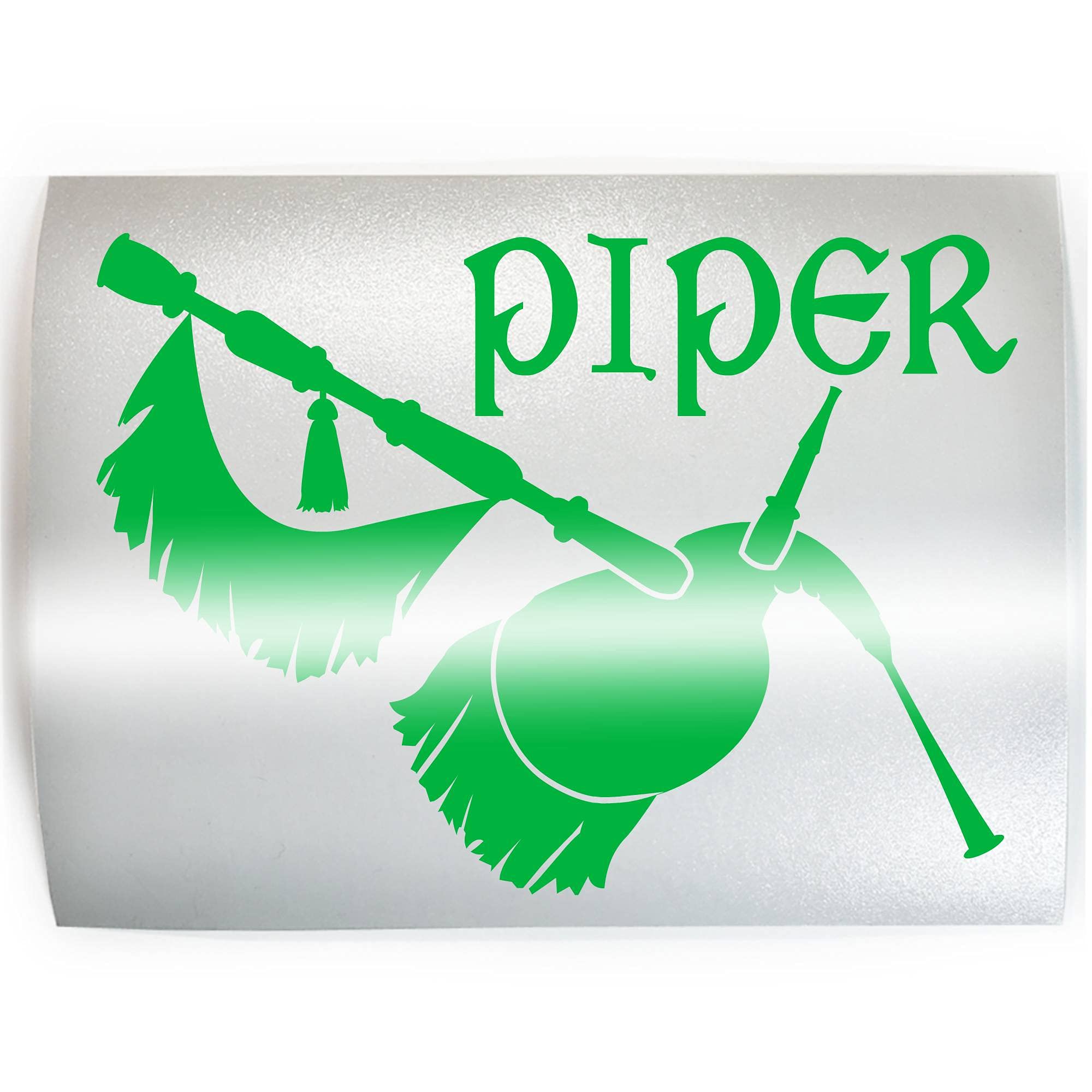 PIPER Galician Bagpipes - PICK COLOR & SIZE - Play Gaita Bagpipe Vinyl Decal Sticker F