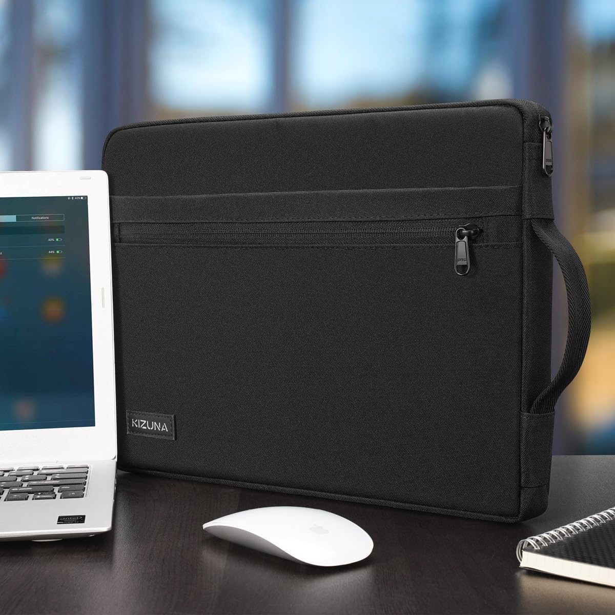 KIZUNA Laptop Tablet Sleeve 10 Inch Water-Resistant Computer Case Hand Bag for 9.7"- 11" iPad Pro/10.2 iPad/10.9 iPad/10.5" Samsung Galaxy Tab/10.5" Surface Go 3/10.1" Lenovo Smart,Black - Image 6