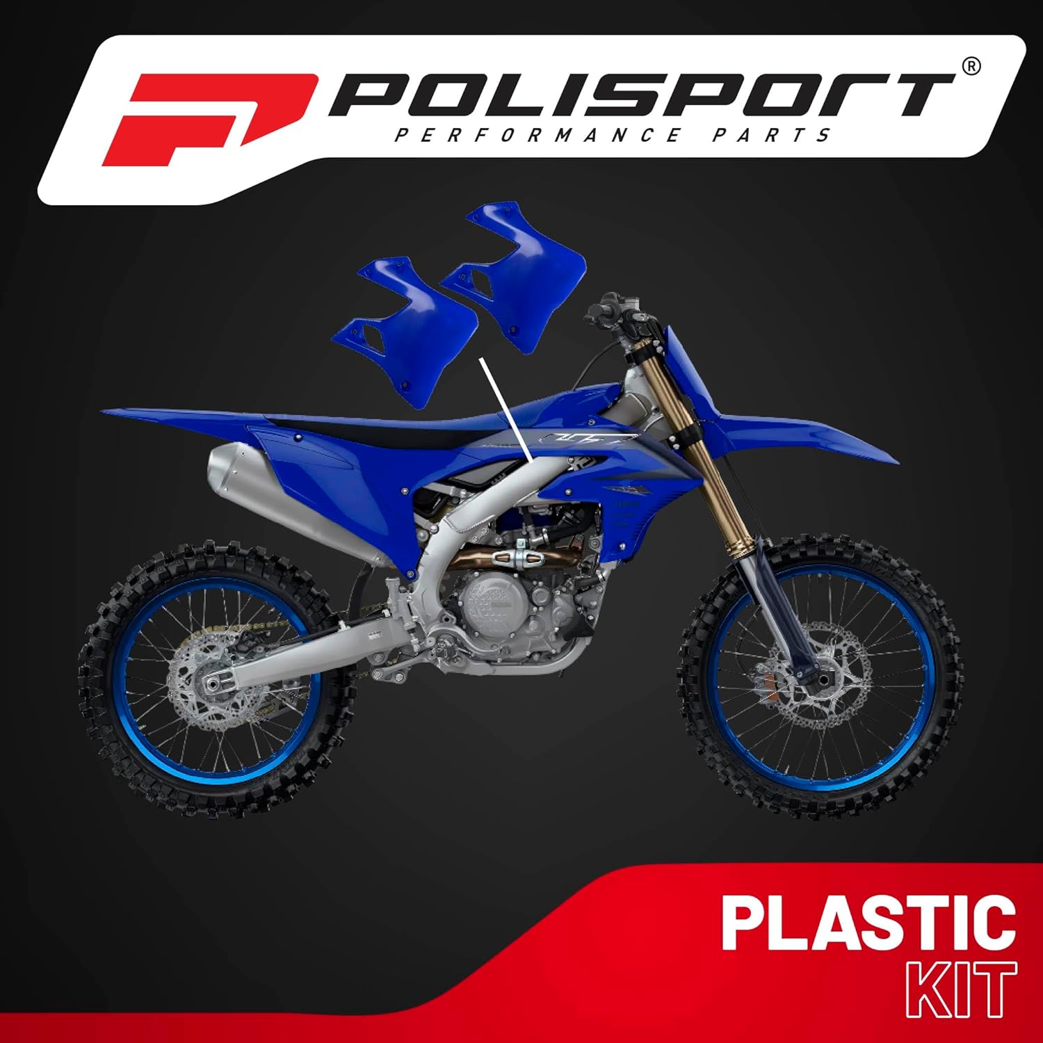 Polisport Radiator Scoops – Blue Panels for Yamaha YZ125 (1996-2001) Yamaha YZ250 (1996-2001) – OEM Fit, Glossy Finish, Lightweight & Impact-Resistant, Easy Installation