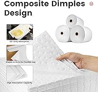 Vista 6 de Almohadillas absorbentes de aceite, 16 x 20 pulgadas, solo aceite, paquete de 100 unidades, control industrial de derrames para aceite y combustible