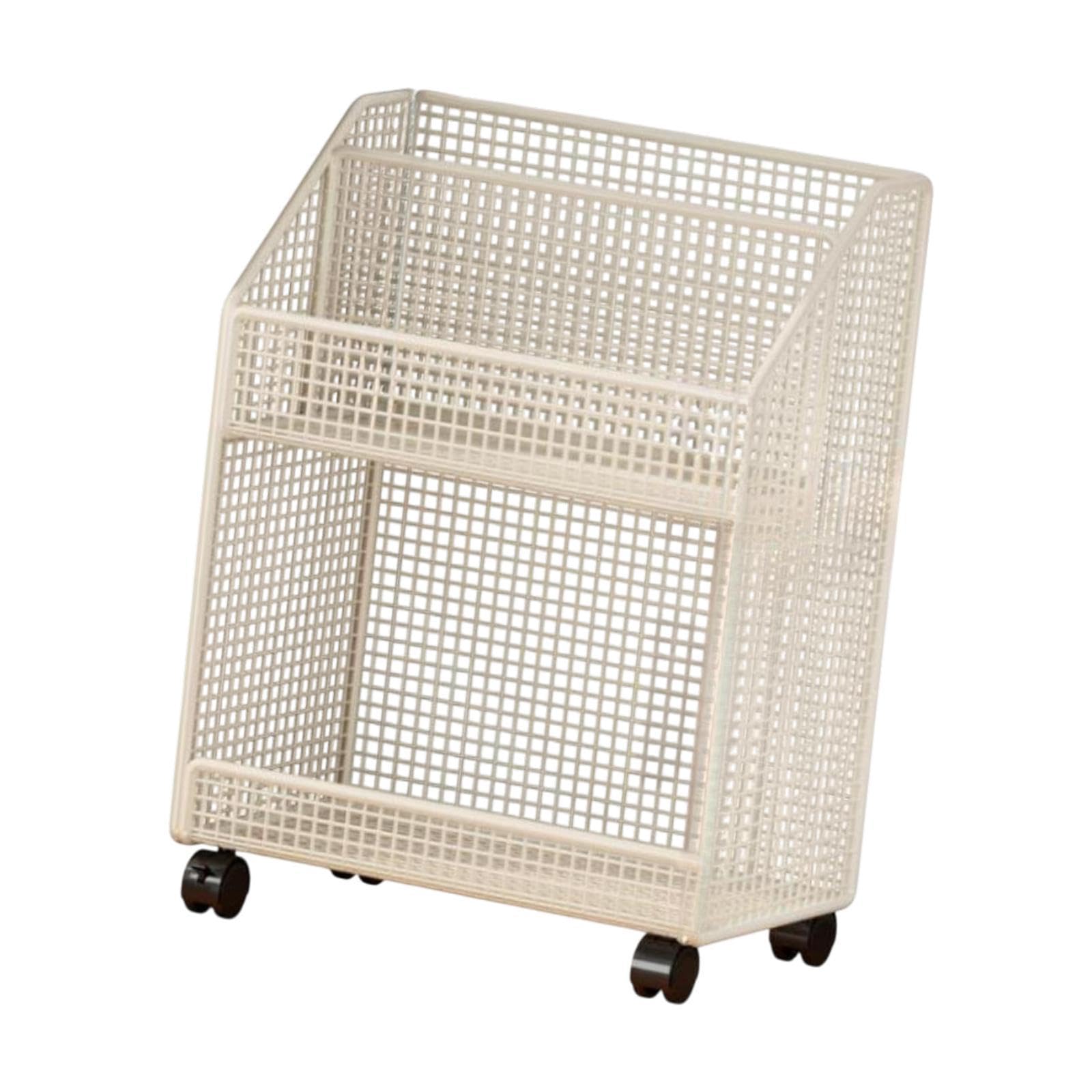 rockible Carrello Porta Libri con Ruote, Organizer per Documenti Sotto La Scrivania, Carrello Portaoggetti Multiuso, Libreria Mobile per Dormitorio, 2 Strati
