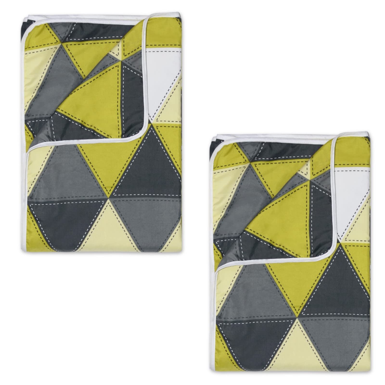 Divine Casa Polyester All-Weather 120 GSM Printed Lightweight Reversible Design Set of 2 Single Bed AC Dohar Blanket - D Grey and Yellow (B0B4CWNNCH) Amazon Price History, Amazon Price Tracker