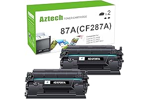 Aztech Compatible Toner Cartridge Replacement for HP 87A Black Ink Cartridge (2-Pack)