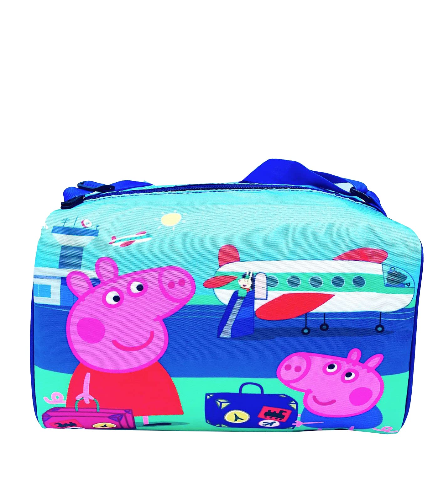 Echo BoomersBlue Peppa Pig Printed Bag - Duffle Bag for Travel, Gym & Sports for Children | Girls & Boys | Lightweight & Spacious Swimming Bag | Multipurpose | for Daily use