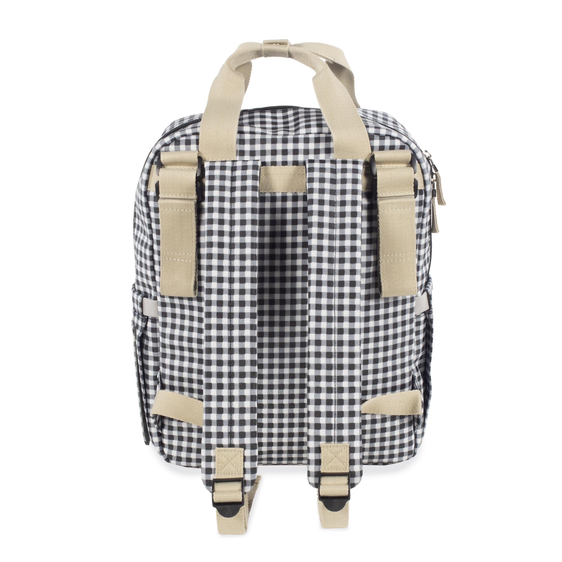 Borsa zaino I Love Vichy per passeggino, nero, 37x28x12 cm