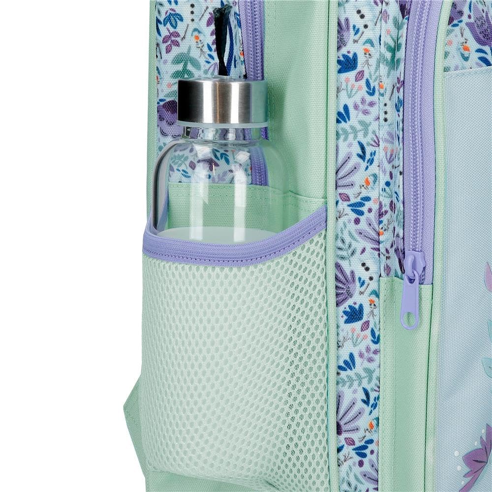 Disney Frozen Close to The Heart Kinderrucksack, Schulrucksack, aus Polyester, Seitentaschen, breite verstellbare Träger, Tragegriff Oben zum Aufhängen, Magic Fix-System.