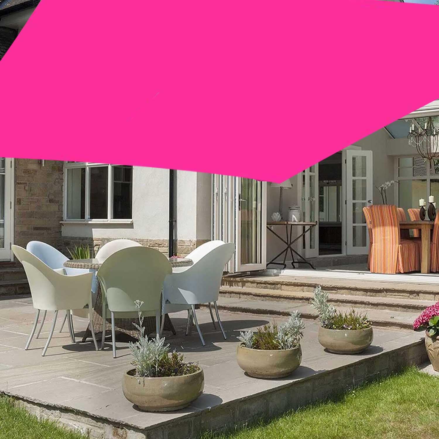 Sonnensegel 2x2 Wasserdicht, UV Schutz und Sonnenschutz, Sonnensegel für Balkon mit Befestigung Set, Sonnensegel Rechteckig für Terrasse, Garten und Wohnwagen, in vielen Farben,Rosa