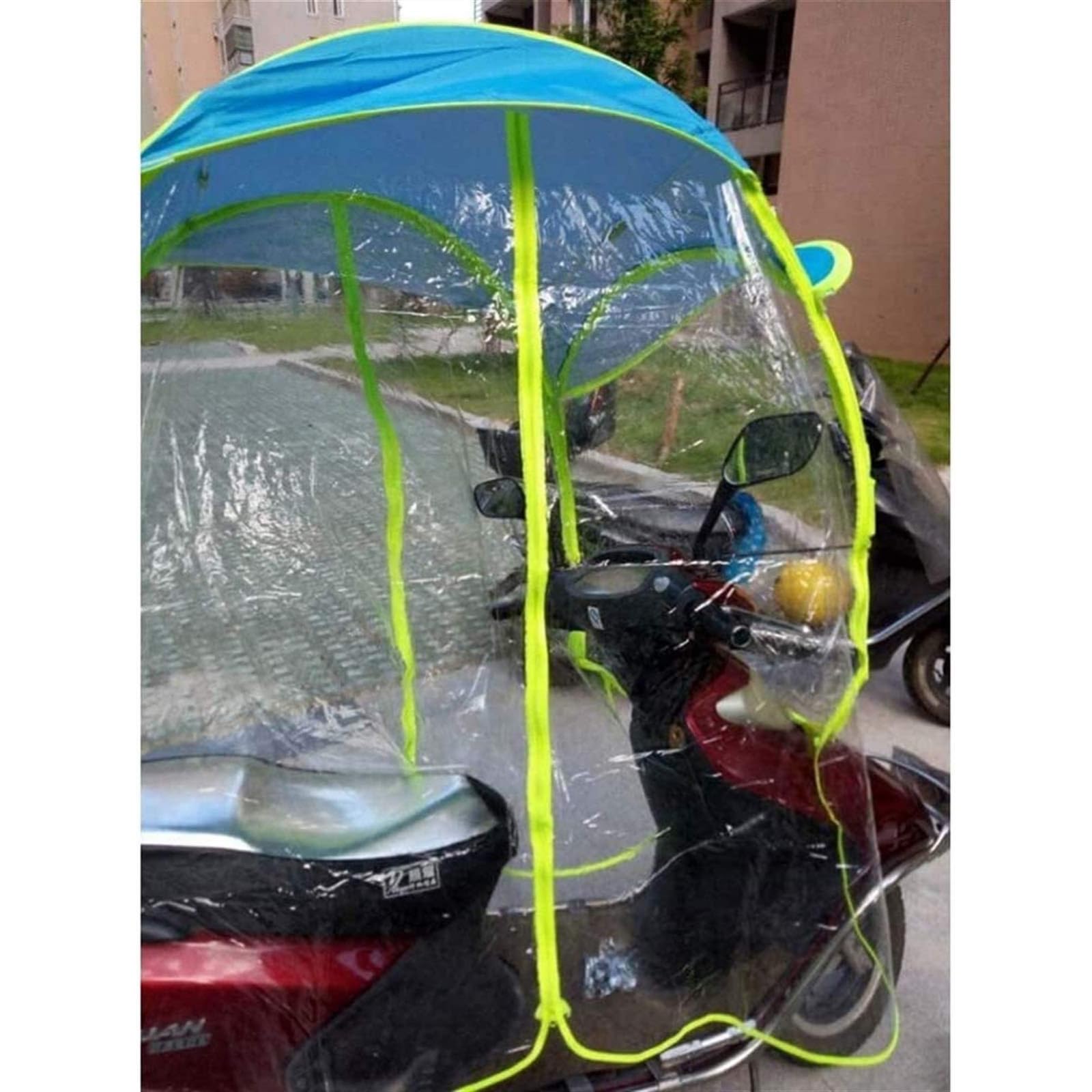 Pare-Soleil De Mobilité Entièrement Fermé Pour Scooter À Moteur Et Housse De Pluie Imperméable, Housse De Pluie Pour Moto, Auvent Universel Pliable Et Imperméable Pour Scooter De Mobilité,Bleu,B