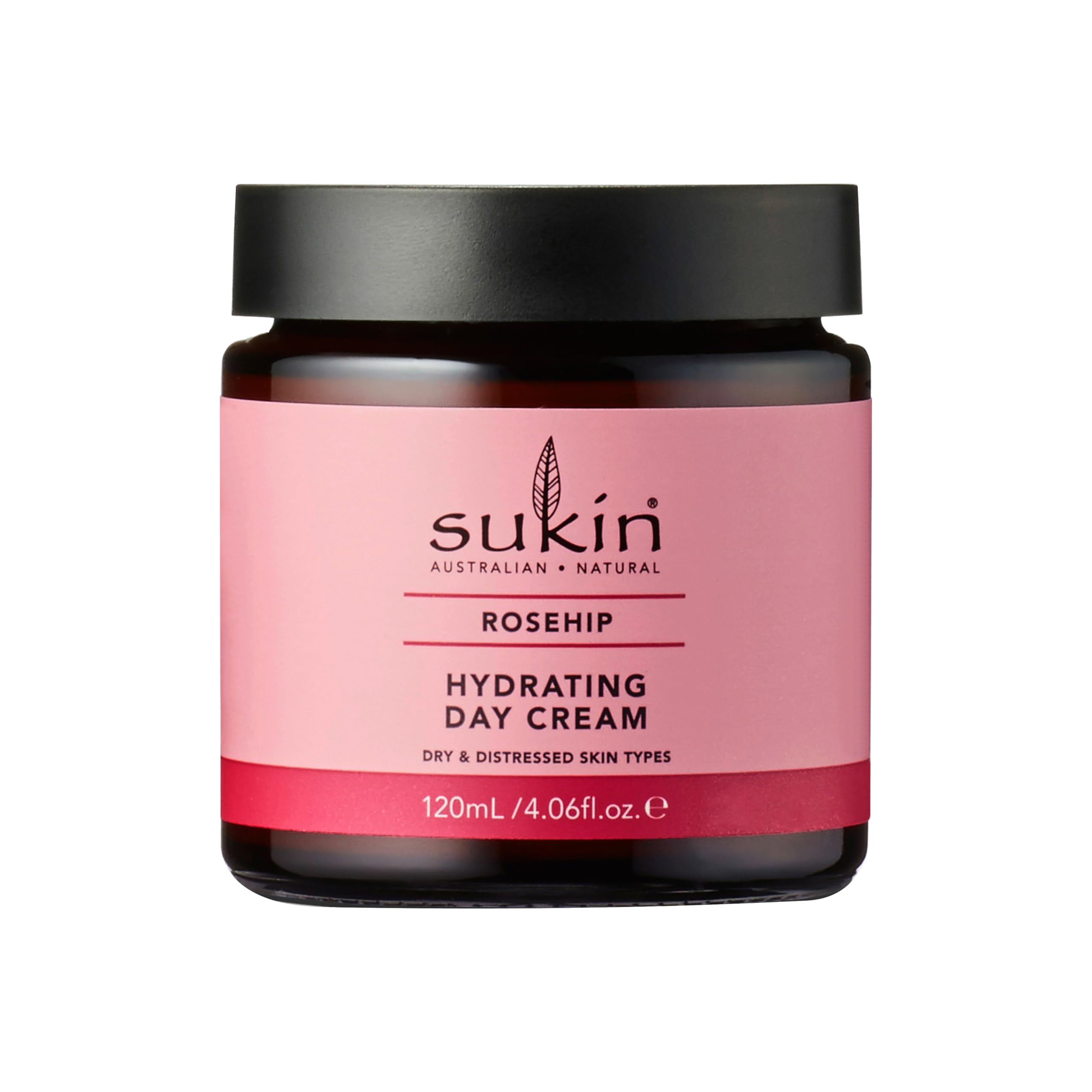 Sukin Rosehip Hydrating Day Cream 120ml - high in Vitamin C & Antioxidants; cruelty free & vegan friendly - help relieve dehydrated skin and prevent premature ageing.