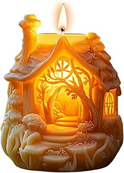 House Cylinder Molds Silicone Wave Spiral Candle Mold - Silicone Resin Casting Molds for Candle & Resin & Soap Craft Supplies