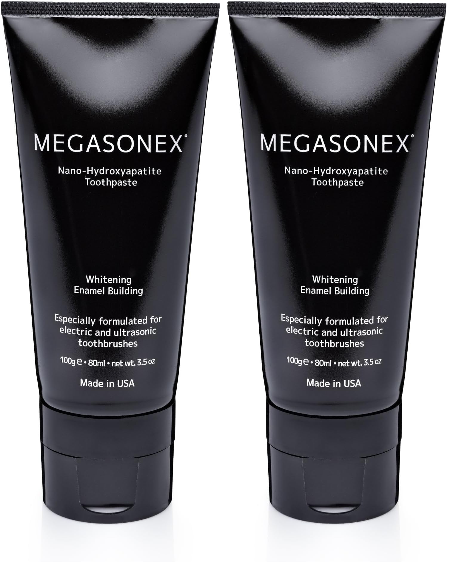 MEGASONEX fluoridfreie Whitening Zahnpasta (Packung mit 2)