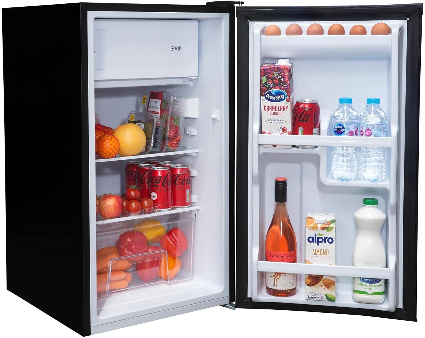 SIA LFIBL 48cm Black Free Standing Under Counter Fridge With 3* Ice Box Amazon.co.uk Large