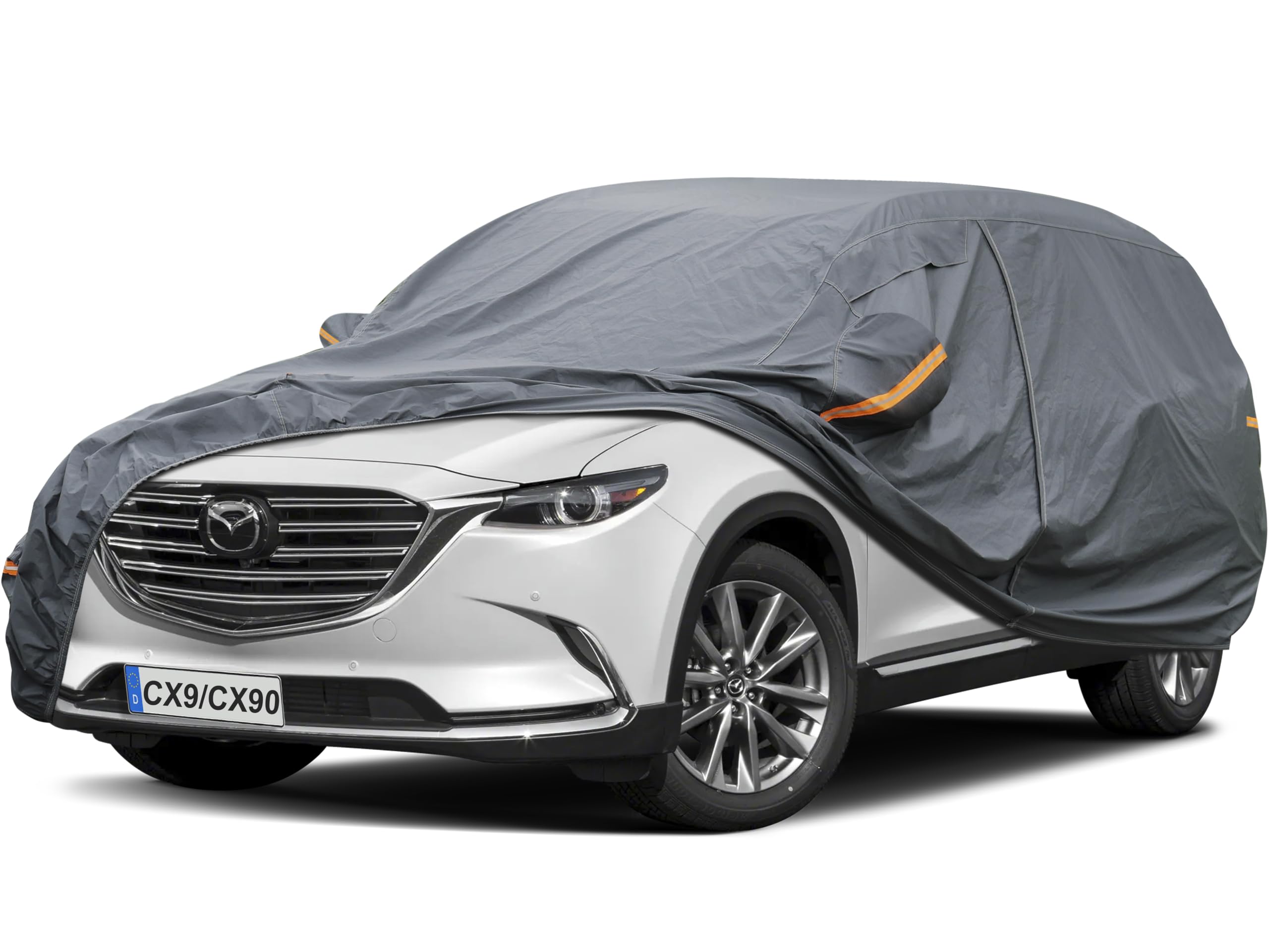 GUNHYI Premium Car Cover Custom Fit Mazda CX-9/CX-90/CX 9/CX 90 (2007-2026), 16 Layers Heavy Duty Car Cover Waterproof All Weather with Zipper Door for Sun Rain Snow Dust Uv Protection