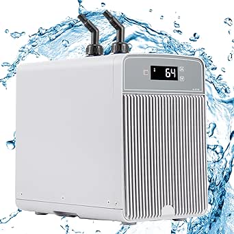 Poafamx Aquarium Chiller 42 Gallon Water Cooler for Fish Tank - 1/10 HP Refrigeration Compressor with Pump and Pipe, 110V