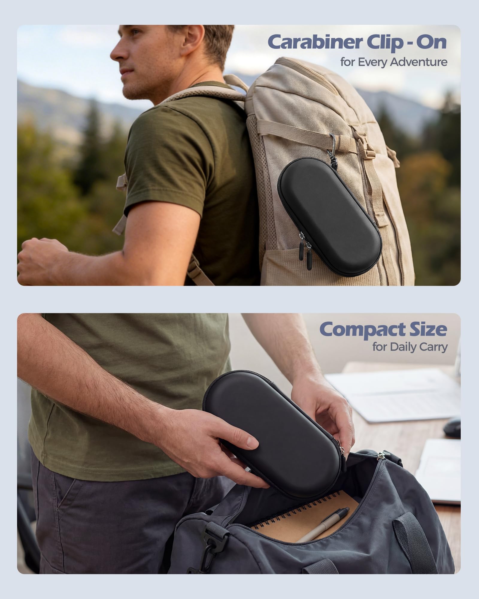 ProCase Custodia per occhiali da sole, porta occhiali da sole, organizer con gancio in metallo e fodera interna in velluto, porta occhiali, custodia per occhiali