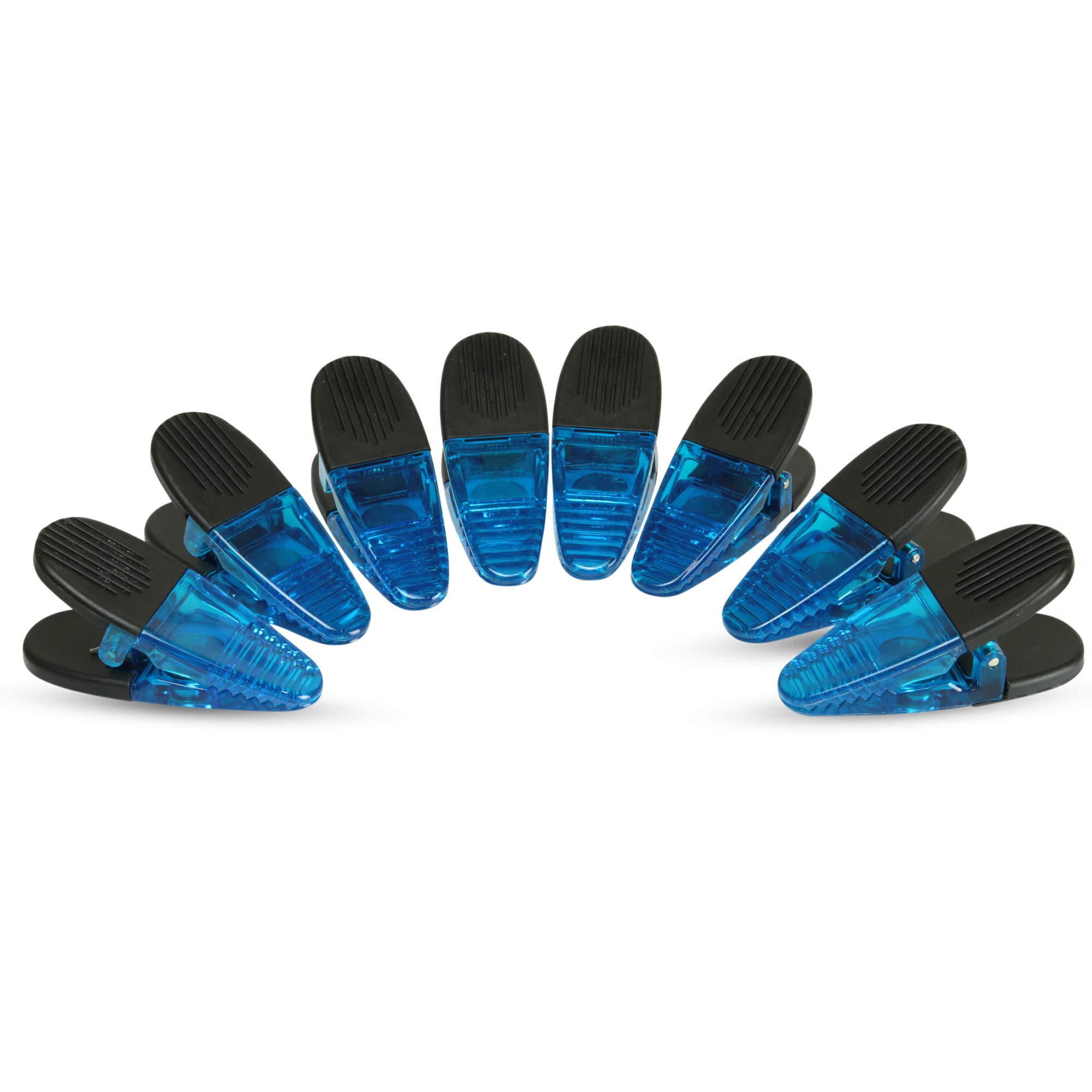 VIP Home Essentials - Thick Plastic Clips with Neodymium Magnet - 3-1/4" Length - Durable Versatile All-Purpose (Blue)