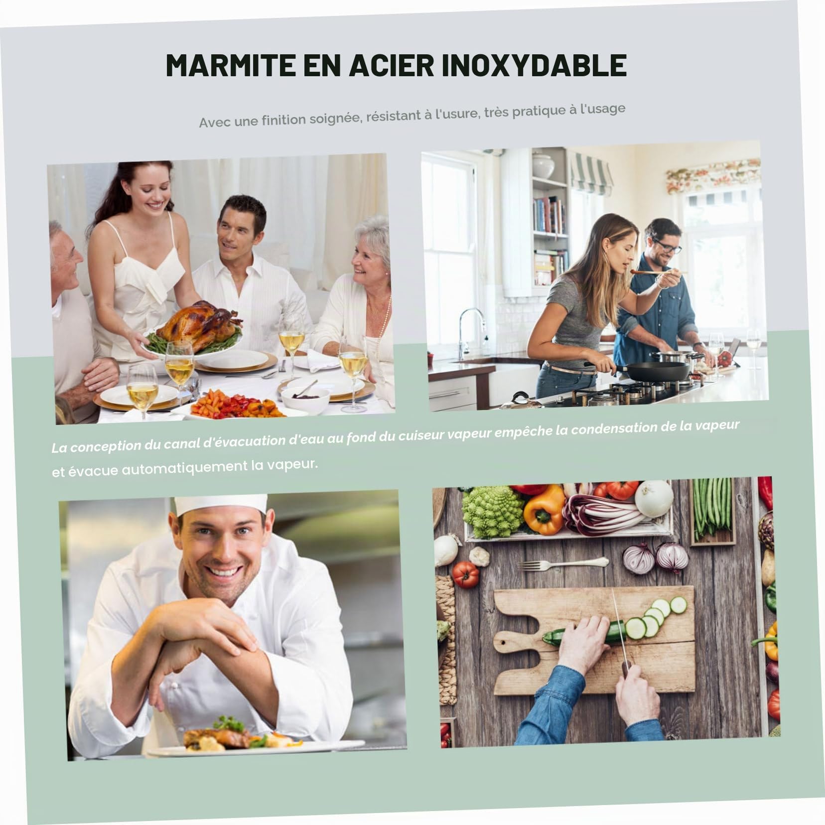 Casserole à Pâtes en Acier Inoxydable Passoire, Argenté | Portable, Facile à Laver, Finition Soignée, Usage Pratique pour Préparation de Repas et Égouttage Rapide