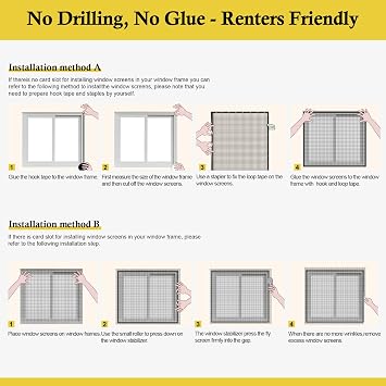 fowong Fly Screens for Windows - 120 x 250cm Grey Polyester Insect Mesh (2-Pack) | Mosquito & Bug Proof Window Screen | High Airflow Ventilation for Windows & Doors