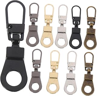 10 Pçs Zíper Deslizante Para Roupas Com Zíper Bolsa Deslizante Com Alça De Zíper Fixador De Zíper De Metal Mochila Bota De Bagagem Zíper Zipadee Zíper De Bagagem Kit De Reparo De
