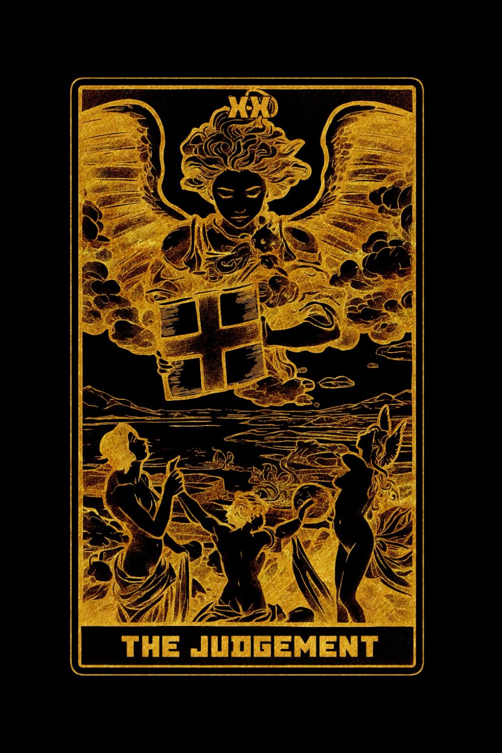 XX - THE LAST JUDGEMENT - Tarot Card Notebook (Black - Gold Ed