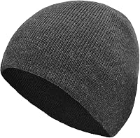 ZOORON Reversible Beanie Hat for Men Women - Unisex Cuffed Winter Knit Skull Cap, Stretchy One Size Fits Most