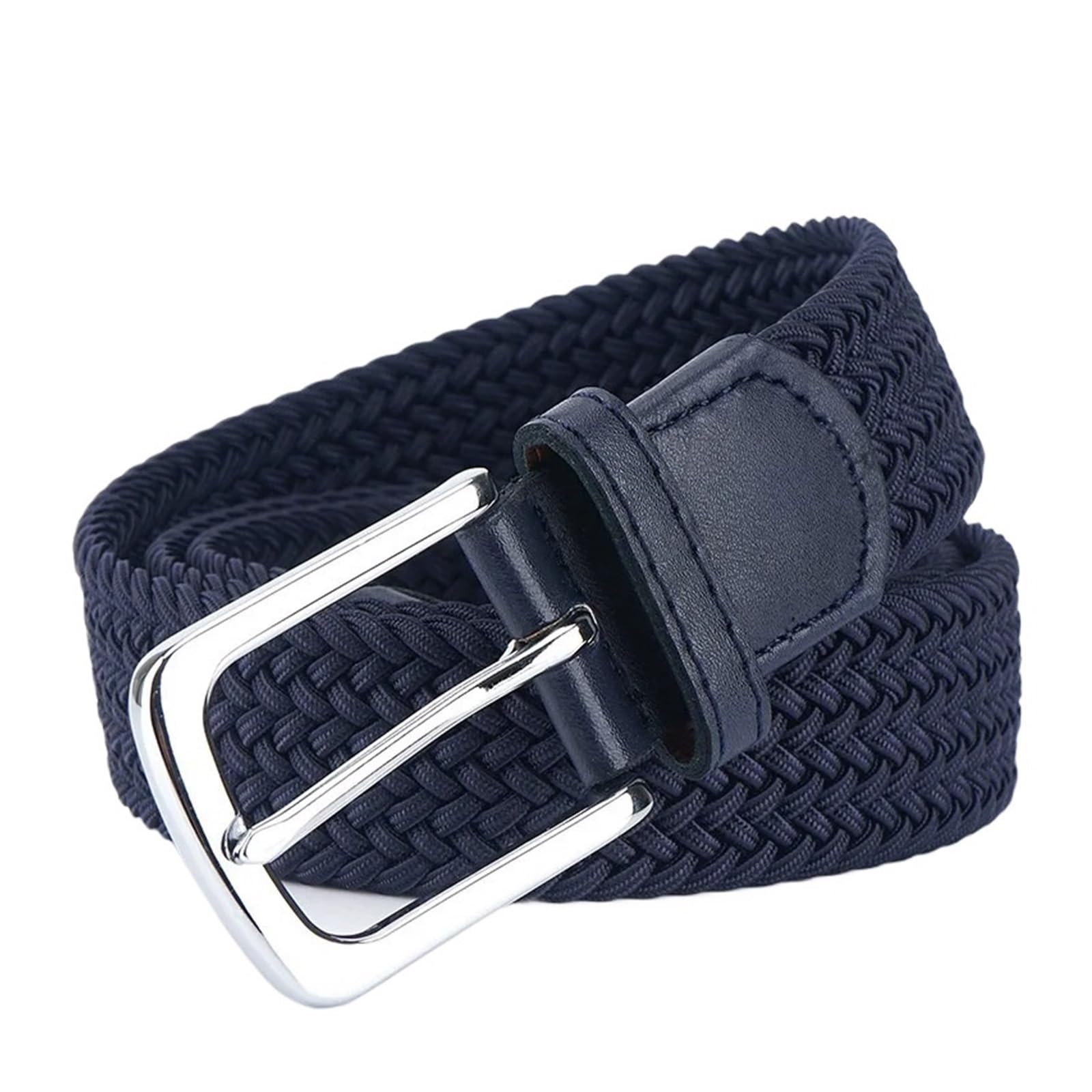 Elastischer Gürtel Herren Männer blau Taille Gürtel Canvas Stretch geflochten elastische gewebte Metall for