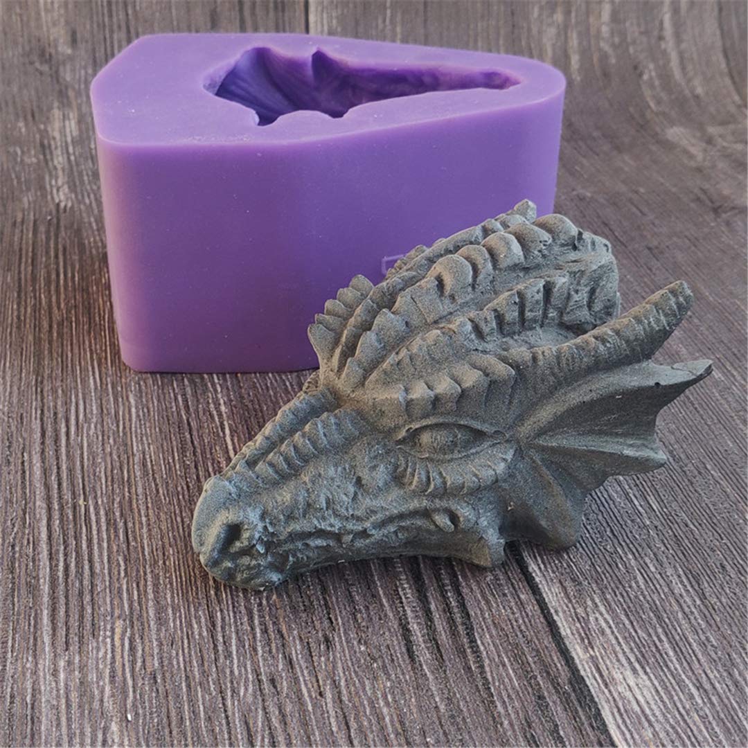 3D Dragon Soap Mold,Dragon Candle Moulds Silicone Cake Chocolate Fondant Dragon Cake Baking molds DIY Handmade Soap Molds Arts Mold