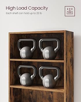 VASAGLE 6-Tier Bookshelf, Bookcase For Office, Shelving Unit, With Back Panels Industrial Style For Living Room Study Home Office P 14828640 Cat 3581