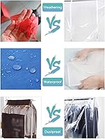 Vista 6 de Ruibo Funda Transparente para Perchero de Ropa, Funda para Perchero de Ropa con 2 Cremalleras Duraderas/Ropa Impermeable, Protector a Prueba