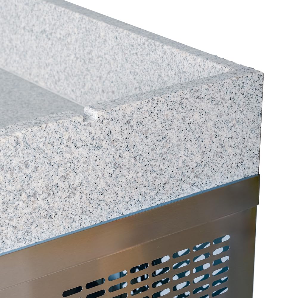Cleiton Romux® Mesa Pizzera Refrigerada de Preparación de 2 Puertas de 150x80 cm con Superficie de Trabajo de Mármol | Mesa Refrigerada Pizzas