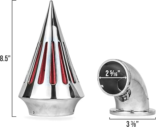 Miniatura 9 de Krator Filtro de admisión de filtro de aire cromado para motocicleta, compatible con Harley Touring Road King Street Glide 2002-2007