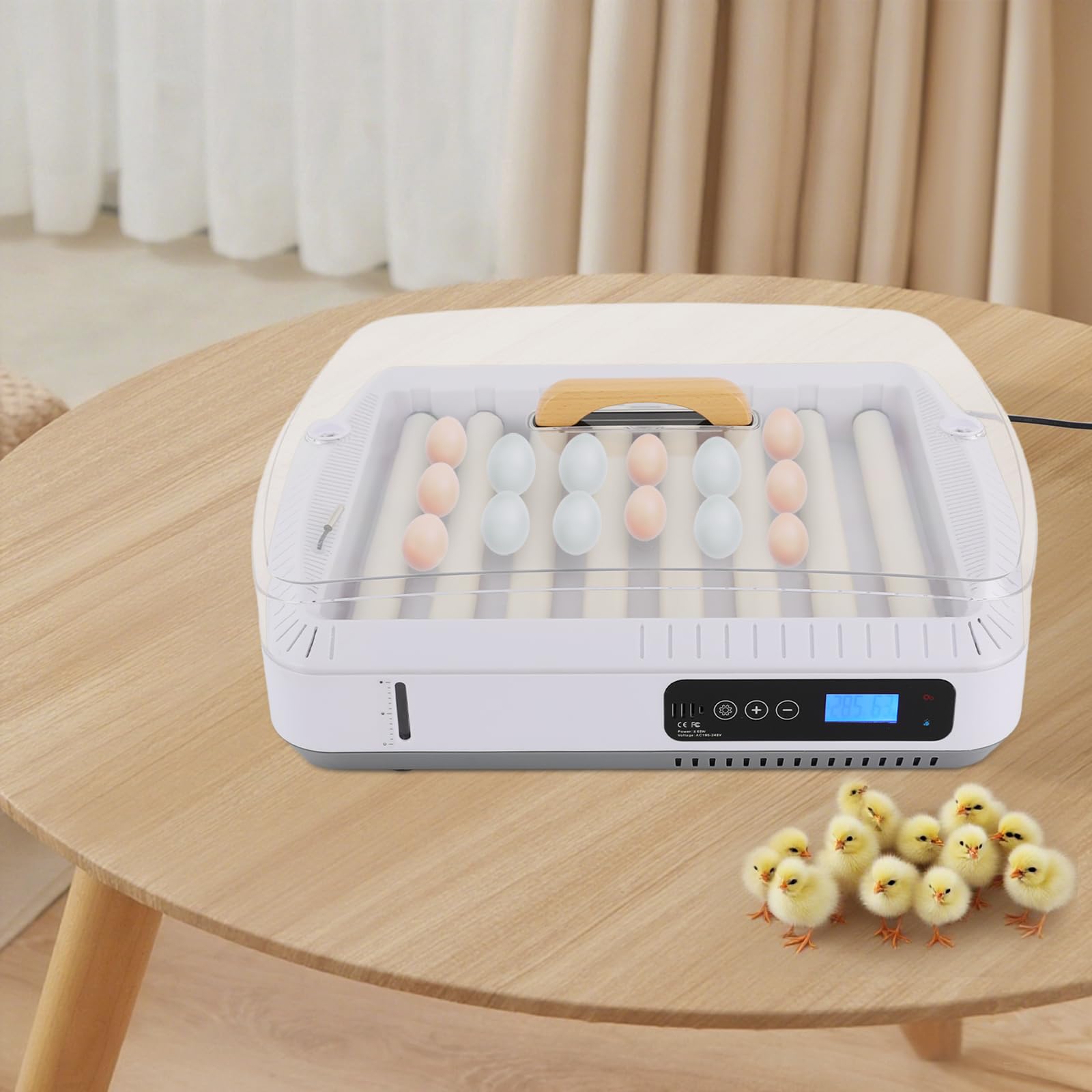 Incubatrice automatica per 35 uova intelligenti, rotazione automatica delle uova, incubatrice automatica per uova incubatrice automatica per uova da cova, con rotazione automatica per galline, anatre