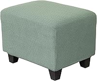 Vista 8 de KRFOONN Fundas otomanas elásticas rectangulares para reposapiés, cubiertas para taburete con estampado, funda otomana para taburete de pie