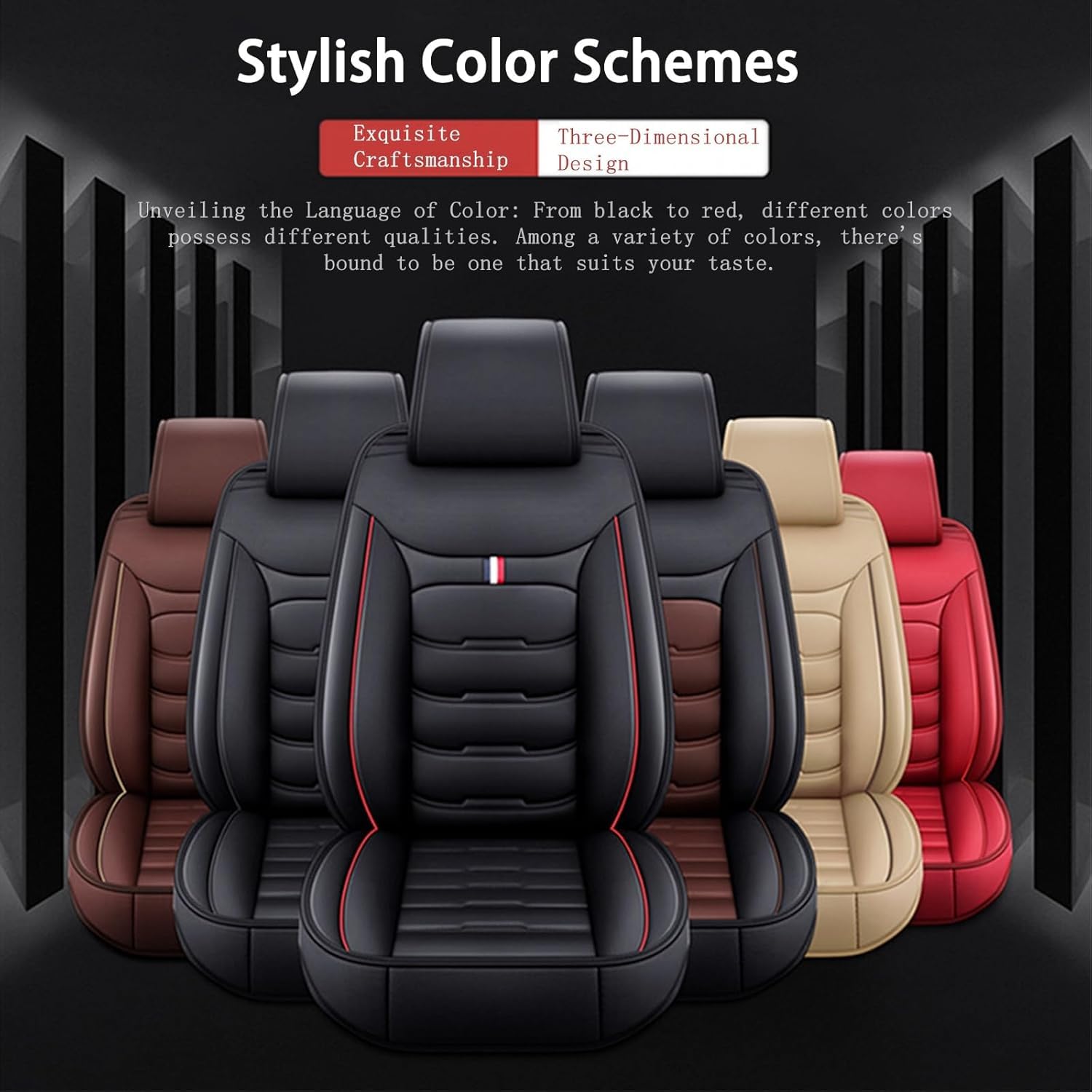 Lot de 2 Housses de Siège Avant de Voiture pour Skoda Kamiq/Kamiq Monte/Kamiq Monte Carlo, Imperméables Cuir Respirant Protection Siege Cuir Quatre Saisons,A