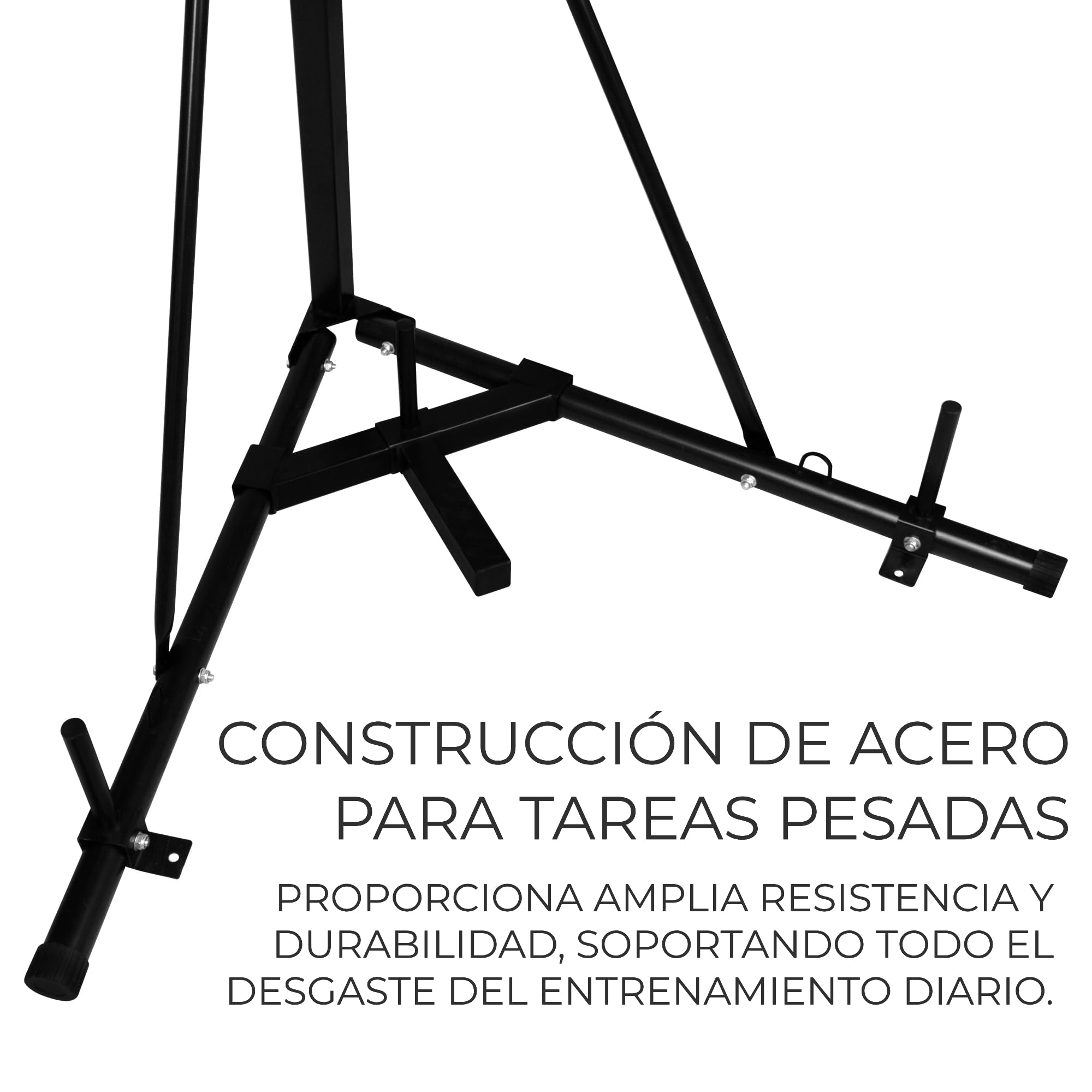 Soporte Plegable de Saco Boxeo Soporte de Bolsa Boxeo Carga Máx. 68kg 150lbs Altura Ajustable 182-230cm Entrenar Boxeo en Casa Boxing Training Equipment Adultos Fitness MMA Gym Punch Bag Stand