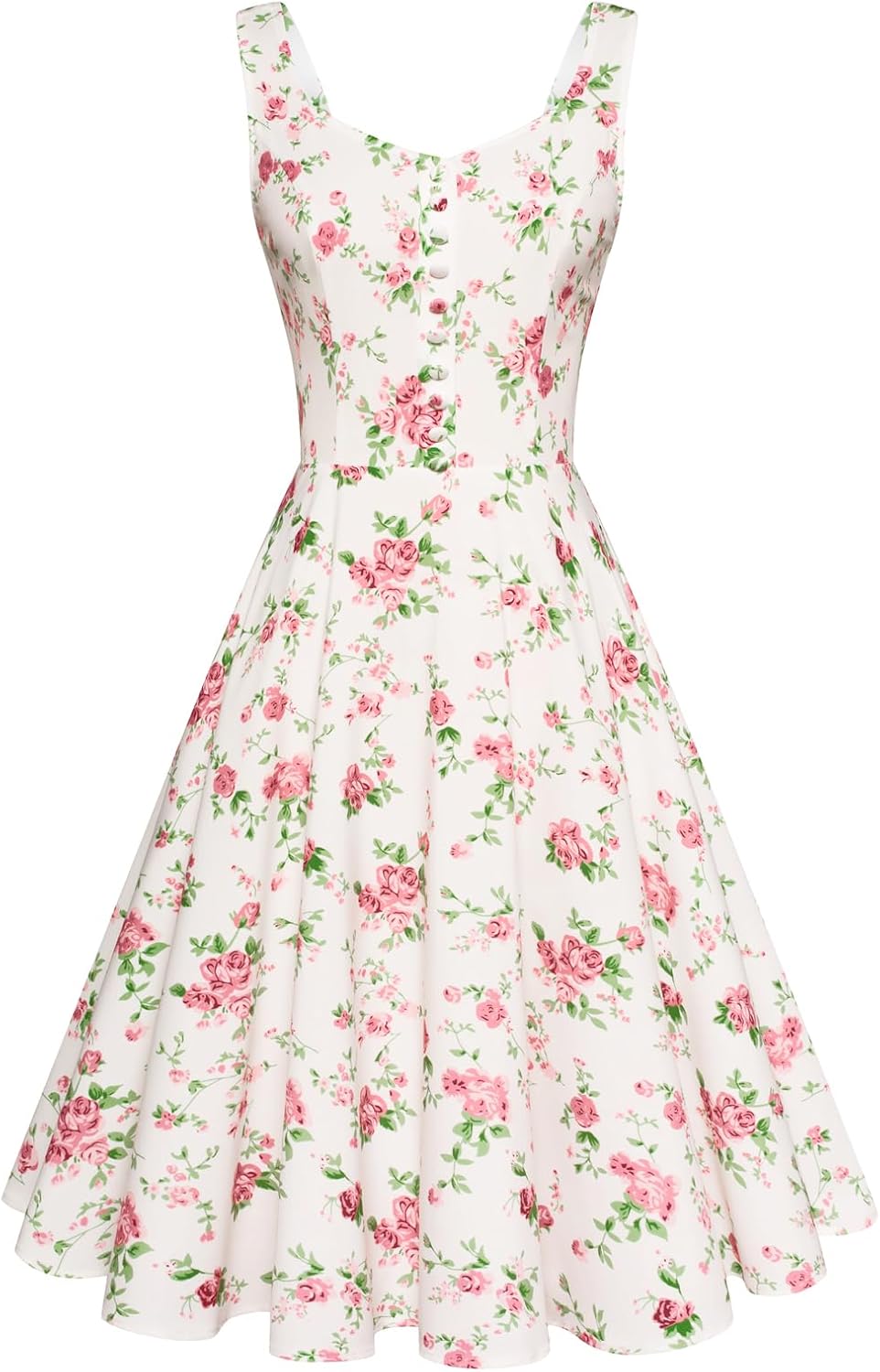 Belle Poque 1950s Vintage Dress for Women Sleeveless Homecoming Dresses Cocktail Party A-Line Summer Dress