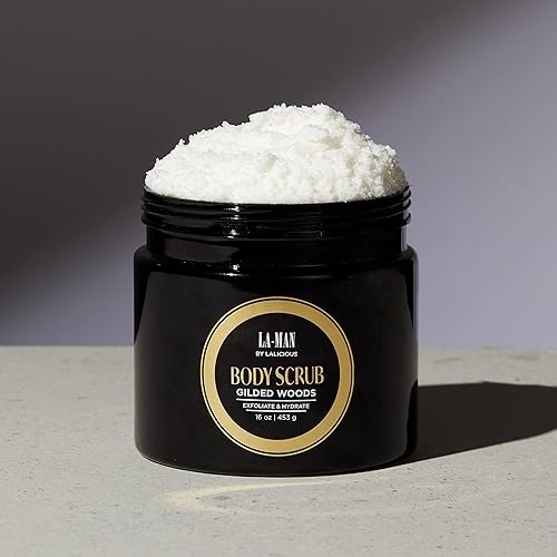 Miniatura 6 de LALICIOUS Gilded Woods La-Man - Exfoliante corporal para hombres, exfoliante corporal para piel muerta e hidratación óptima, azúcar de caña pura +