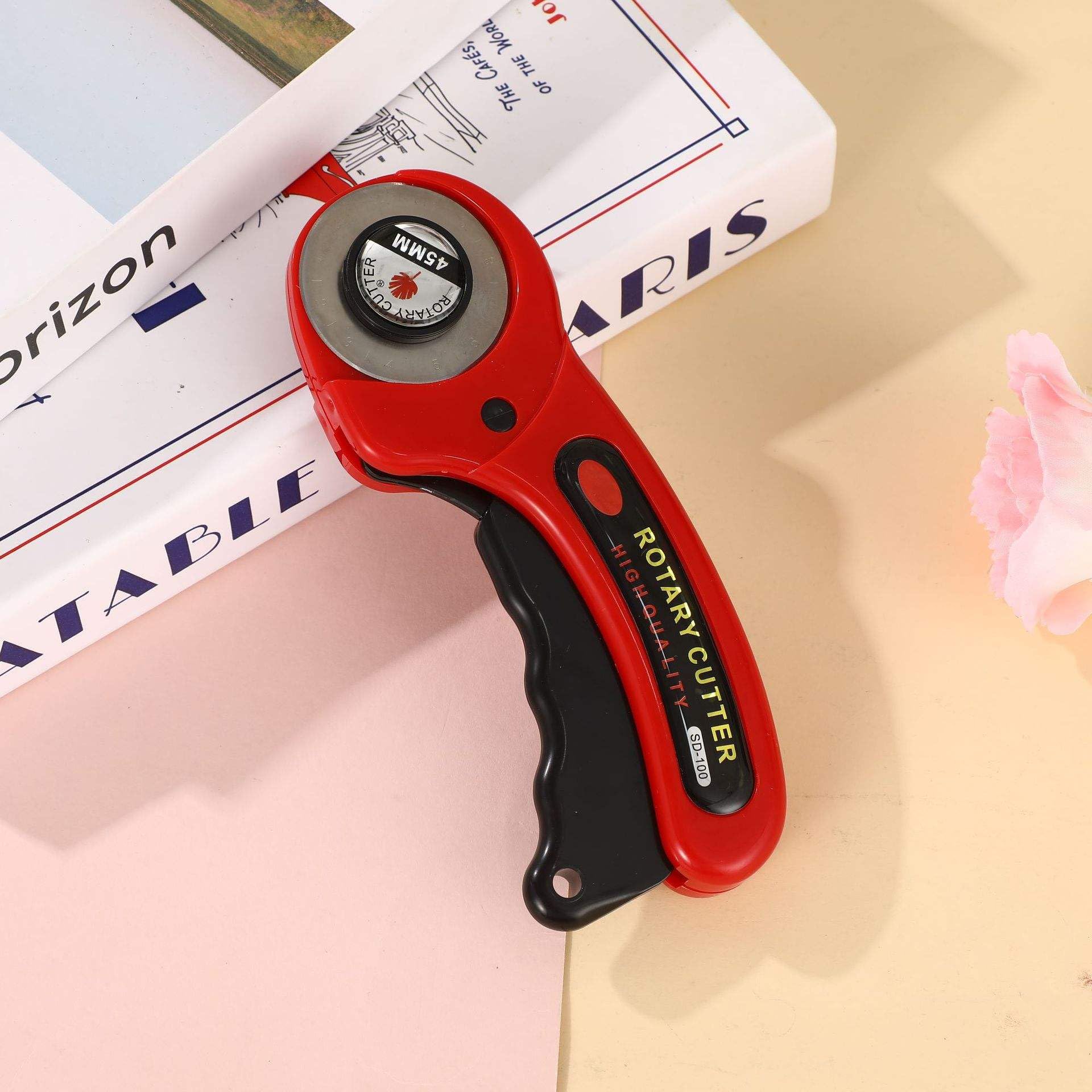 Rotary Cutter for Fabric & Leather Heavy Duty Rotary Fabric Cutter Wheel Tool with Safety Lock Guard Ergonomic Patchwork & Quilting Craft Knife for Sewing, Paper & Vinyl-image-41