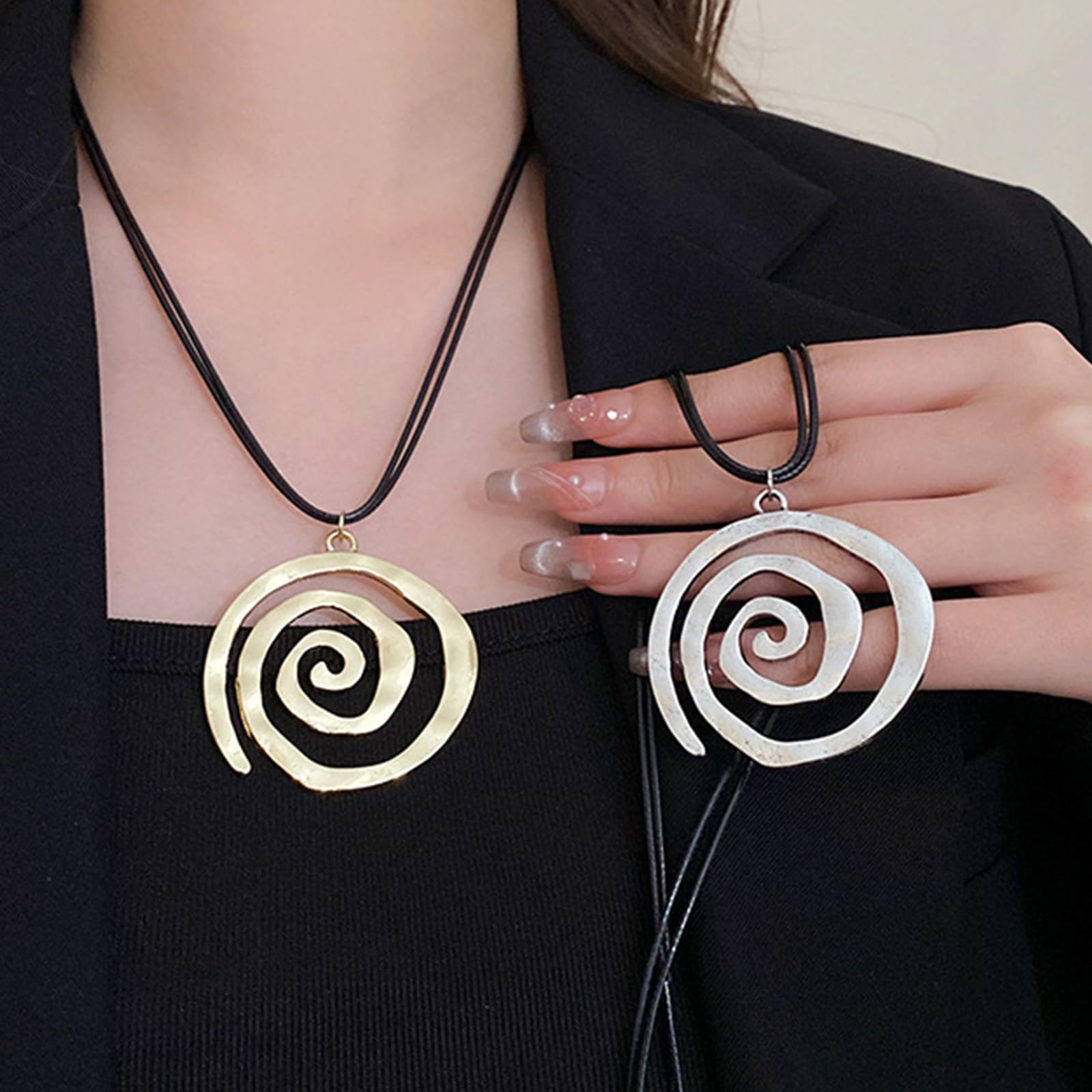 Klobiger Spiralwirbel – Ästhetischer Grunge-Schmuck für trendige Looks, Choker Bohemia Women