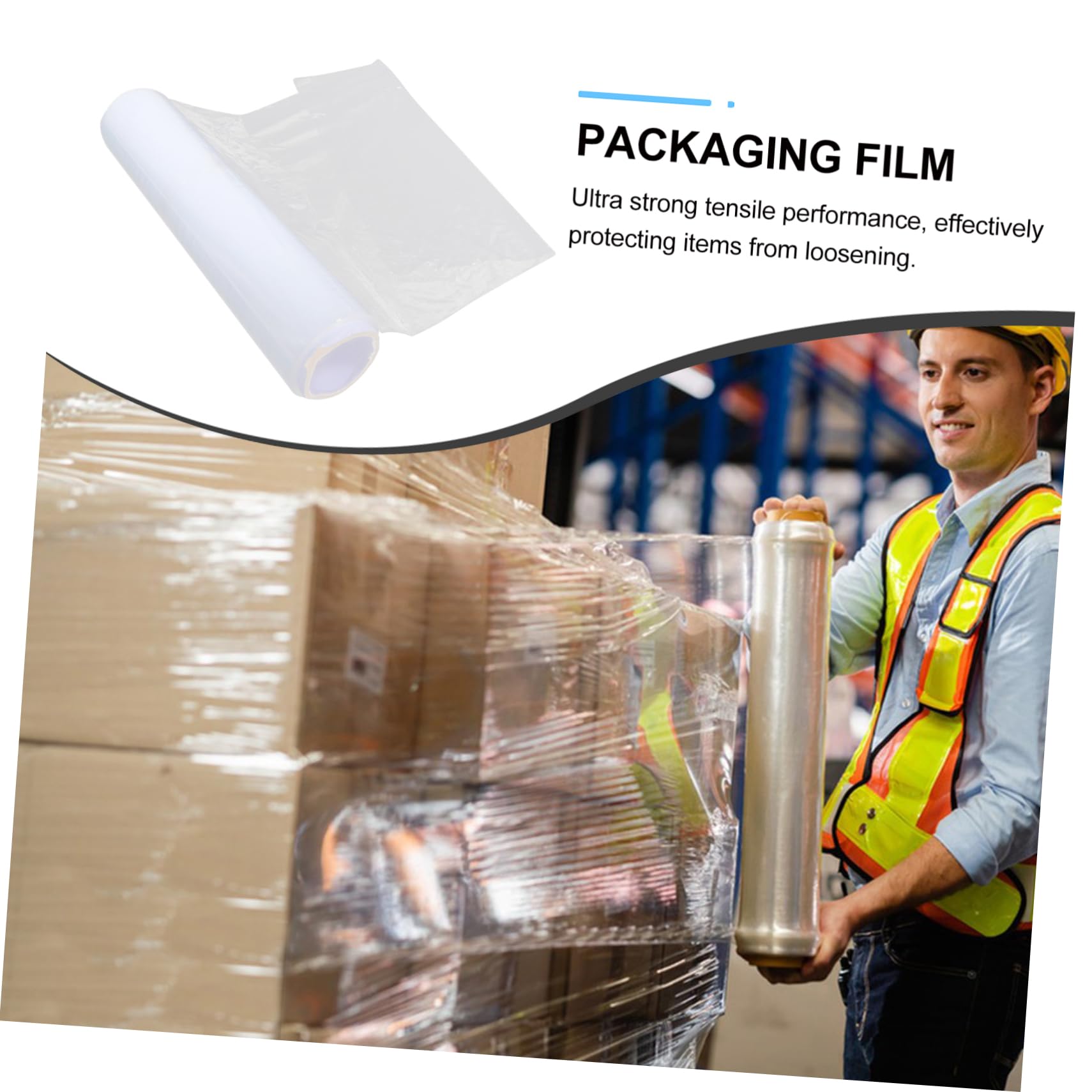 Film Étirable Industriel Hdpe 45cm Transparent pour Emballage