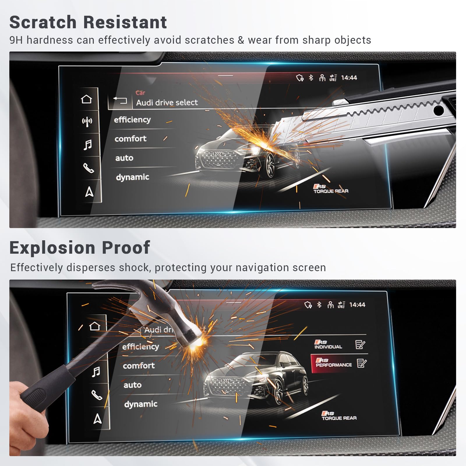 Pellicola Vetro Temperato Per Audi A3 8Y 2021-2025 - Protezione Schermo Navigatore 10.1 Pollici