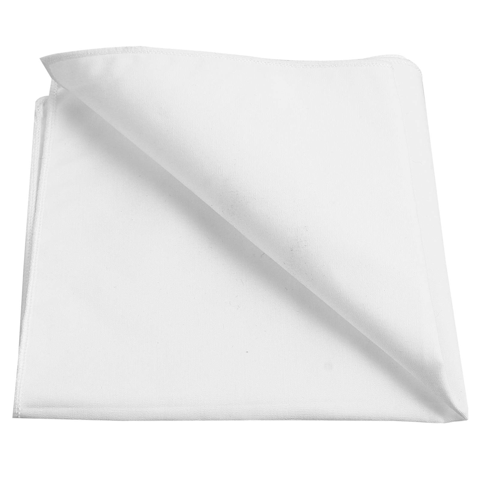 FOMIYES Elegant Men's Cotton Handkerchief Plain White Pocket Square Perfect Present for Dad Father Grandfather
