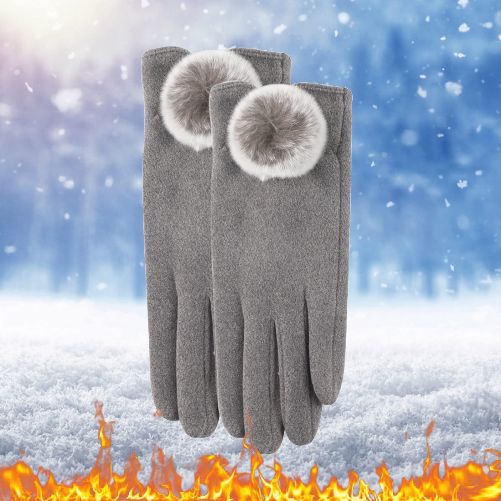 Moufles De Ski Femme Imperméables & Chaudes - Gants Neige Écran Tactile - Antidérapants - Pour Ski, Rando, Vélo