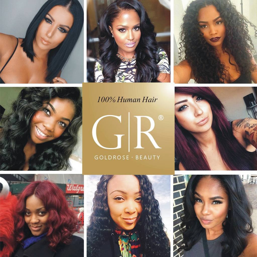 GoldRose Beauty Grade 6A 100% Brazilian Virgin Human Hair Extensions Body Wave,1 Bundle 16 Inches Natural Black Color