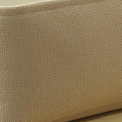 Miniatura 6 de TheWarmHome - Canasta rectangular y decorativa de tela con asas, de tamaño pequeño, para organizar y guardar la ropa (beige, 11.8 pulgadas de largo